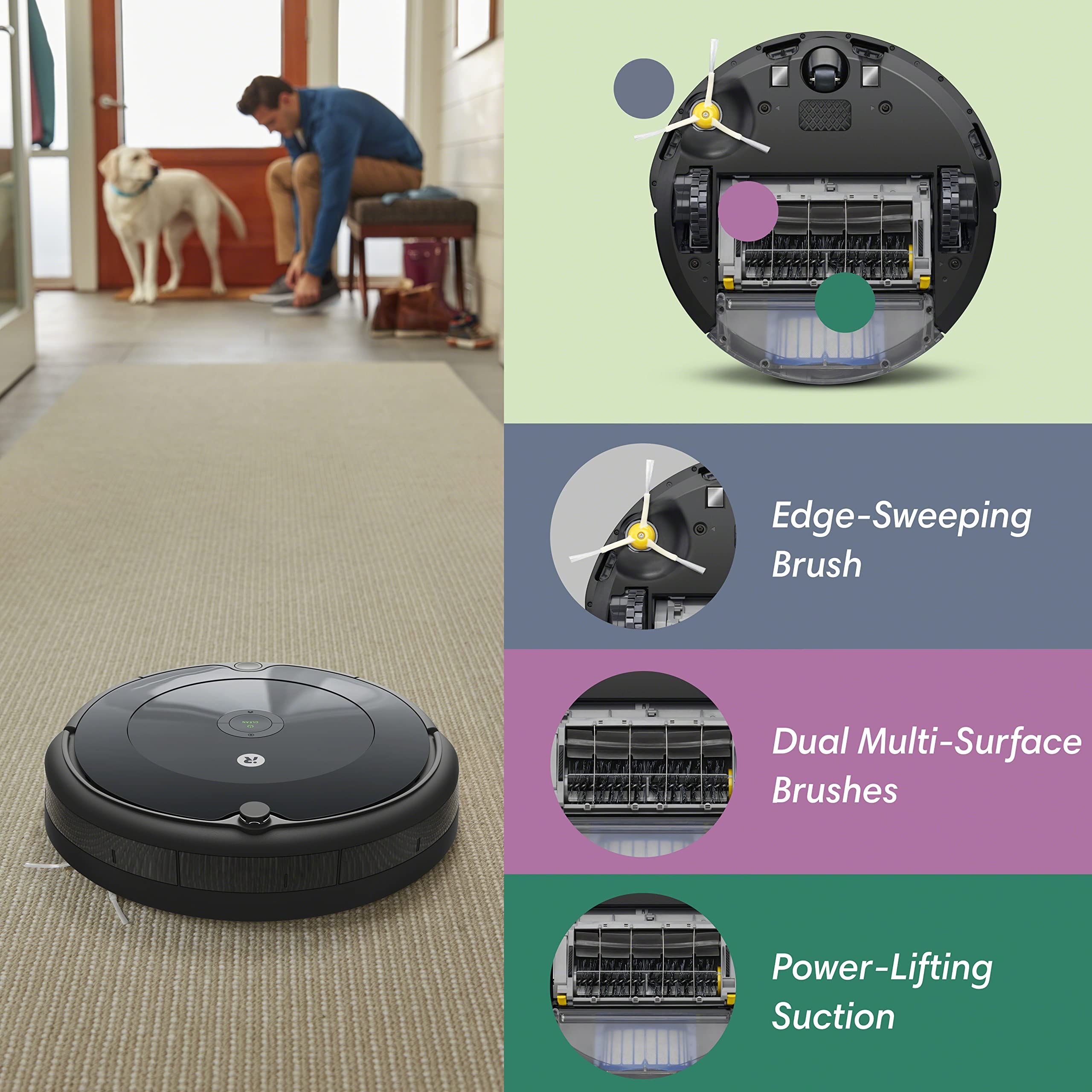 iRobot Roomba 692 Robot Vacuum - Wi-Fi Connectivity, Personalized Cleaning Recommendations, Works with Alexa, Good for Pet Hair, Carpets, Hard Floors, Self-Charging - View 5