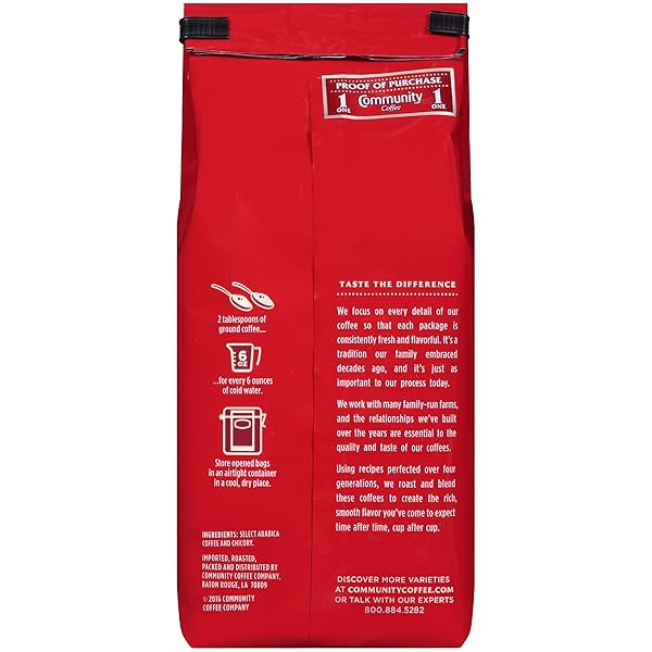 COMMUNITY COFFEE, COFFEE AND CHICORY, 12-OUNCE BAGS (PACK OF 3)