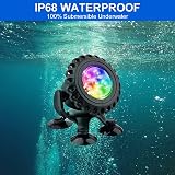NATPOW RGB Underwater Pond Lights 6 Set IP68 APP Remote Timer Waterproof view 7