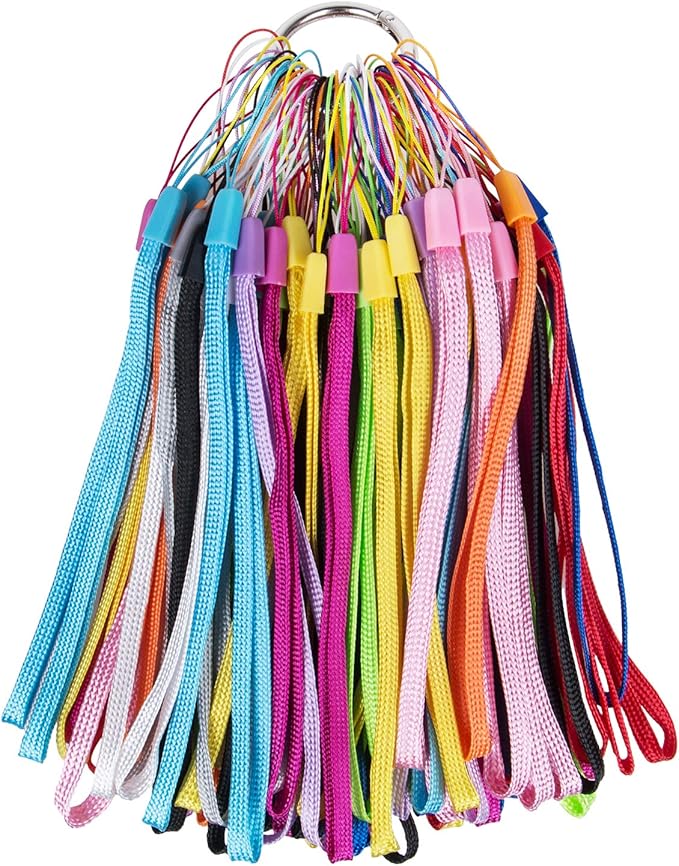 108 Pack 7 inch Lightweight Colorful Hand Wrist Lanyard