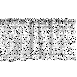 Ambesonne Music Window Valance, Abstract Style