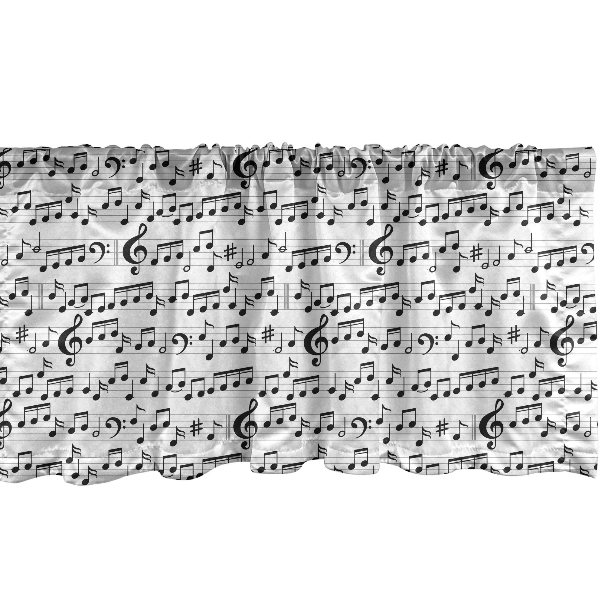 Ambesonne Music Window Valance, Abstract Style