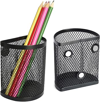 Amazon Com Lucycaz Magnetic Pencil Holder Semicircle Metal Basket Strong Magnets Locker Organizer For Refrigerator Whiteboard And School Office 2 Pcs Home Improvement