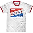 Tee Luv Men's Bazooka Bubble Gum Shirt - Retro Topps Candy Ringer Tee Shirt