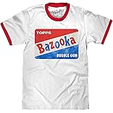 Tee Luv Men's Bazooka Bubble Gum Shirt - Retro Topps Candy Ringer Tee Shirt