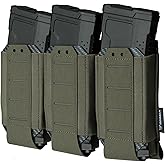 IDOGEAR SPORTS Tactical Triple Mag Pouch 5.56MM Molle Magazine Pouch with Open-Top for Magazine M4 M16 AR-15