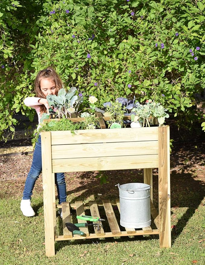 Faura - Huerto Urbano de Madera - Cuadrado: Amazon.es: Jardín