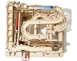 ROKR 3D Wooden Puzzle for Adults Model Kit Marble Run Craft Set Educational Toy Building Engineering Set Christmas/Birthday/T