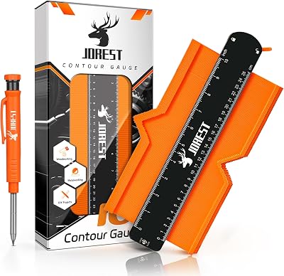 JOREST Contour Gauge 10 Inch Plus Carpenter Pencil Tool Gift Idea