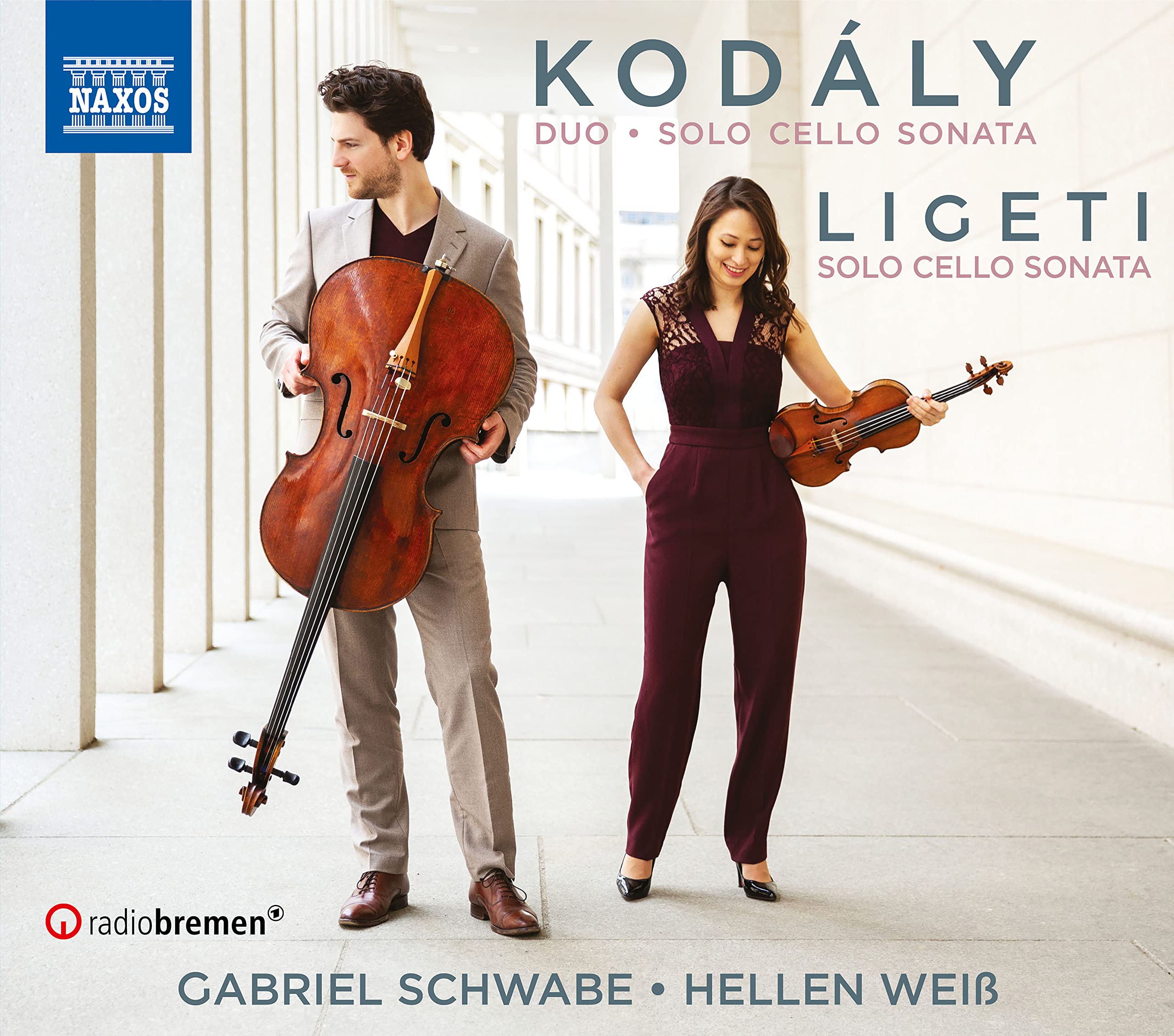 Zoltán Kodály: Sonata for Solo Cello, Duo for Violin and Cello, György Ligeti: Sonata for Solo Cello