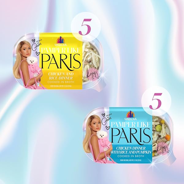 WERUVA PAMPER LIKE PARIS NATURAL WET DOG FOOD, CHICKEN RECIPES COOKED IN BROTH VARIETY PACK (2.75OZ CUP, PACK OF 10)