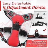 Eagloo Dog Harness Medium No Pull Front Back Clips Adjustable Reflective Red M view 9