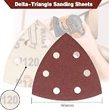 STE BRUAM Delta Triangle Sanding Sheets 70 Pcs 93mm 6 Holes 7 Grits 60-400 view 3