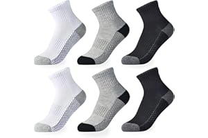 Ankle Socks Boys Running Socks Girls Cushioned Athletic Sock Kids Cotton Sports Sock Youth 6 Pairs