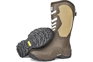 PW WOVENPAK WOVENPAK Rubber Boots for Men, Hunting Boots 6mm Neoprene Insulated Mud Boots for Men with Steel Shank, Mens Rubber Boots Waterproof Boots for Men, Anti Slip Work Boots Outdoor Mud Boots, Size 6-13
