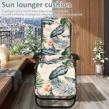 WildFun Sun Lounger Cushions 170x53x8 cm Non Slip Tied Garden Cushion view 6