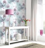 Arthouse Spring Meadow Duck Egg Wallpaper Floral Print view 7