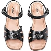 Veittes Women's Flat Slide Sandals - Casual Classic Simple Strappy Slip on Flat Summer Sandals.