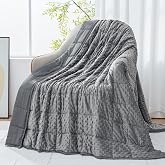 Cottonblue Weighted Blanket 20lbs for Adults Queen Size, 60 x 80in Grey | Cooling Breathable Microfiber, Minky Dots Heavy Blanket for Deep Sleep and Relaxation, Washable All-Season Soft Cozy Throw