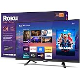 Roku 24-Inch Select Series Smart TV 2026-720p HD TV - RokuTV | Flat Screen LED Television with Voice Remote, Wi-Fi &amp; Bluetooth Headphone Mode - Streaming Live Local News Sports &amp; Movies