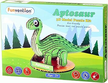 Funvention Aptosaur 3D Model Puzzle Kit - DIY 3D Puzzle for Kids - Educational Toys
