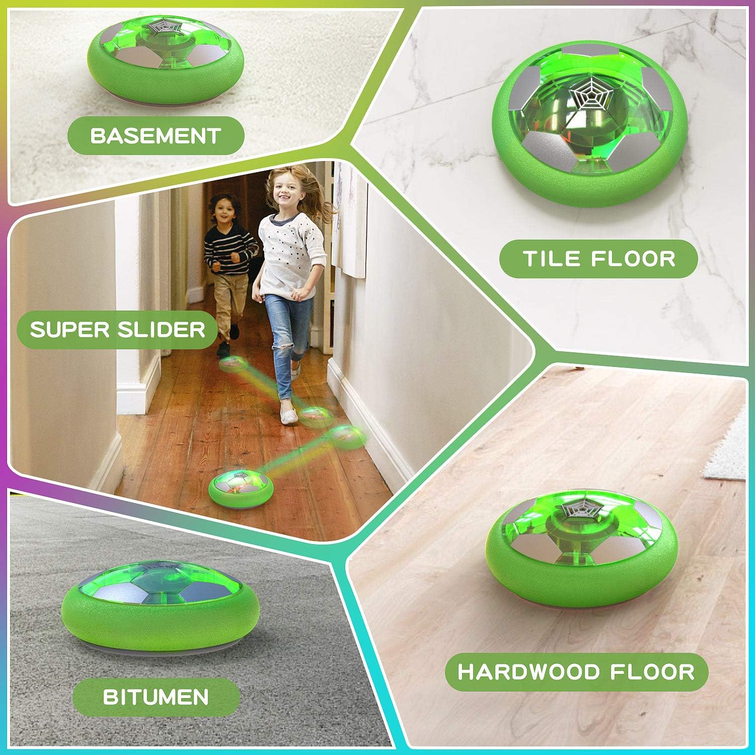 WisToyz Hover Soccer Ball Set Rechargeable Hover Soccer Set with Goals & Nets, Indoor Hover Soccer & Rubber Soccer Ball Included, Soccer Net Hover Soccer Set for Backyard, Toys for Boys Girls Kids: Toys & Games