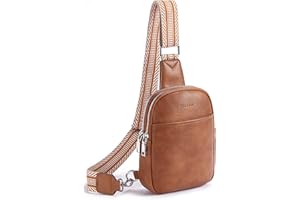 Telena Small Sling Bag for Women Vegan Leather Fashionable Fanny Pack Crossbody Bags for Women Chest Bag for Travel