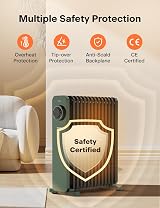 Pelonis Electric Radiator PHOENIX 13M 2500W 3 Heat Settings Adjustable view 6