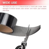 LYNPO Fiberglass Window Screen Repair Tape - Waterproof Mesh Patch 2"x80" Grey view 6