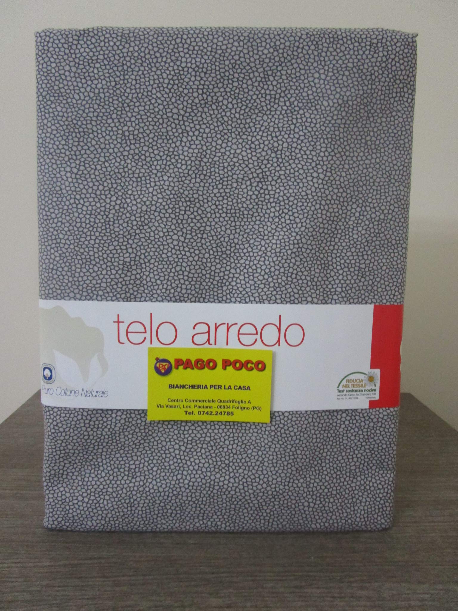 Pago Poco Multipurpose Furnishing Towel, Large Foulard 100% Cotton Size 260x260cm. SPOTTED design Color: Gray New 2022!!!!!