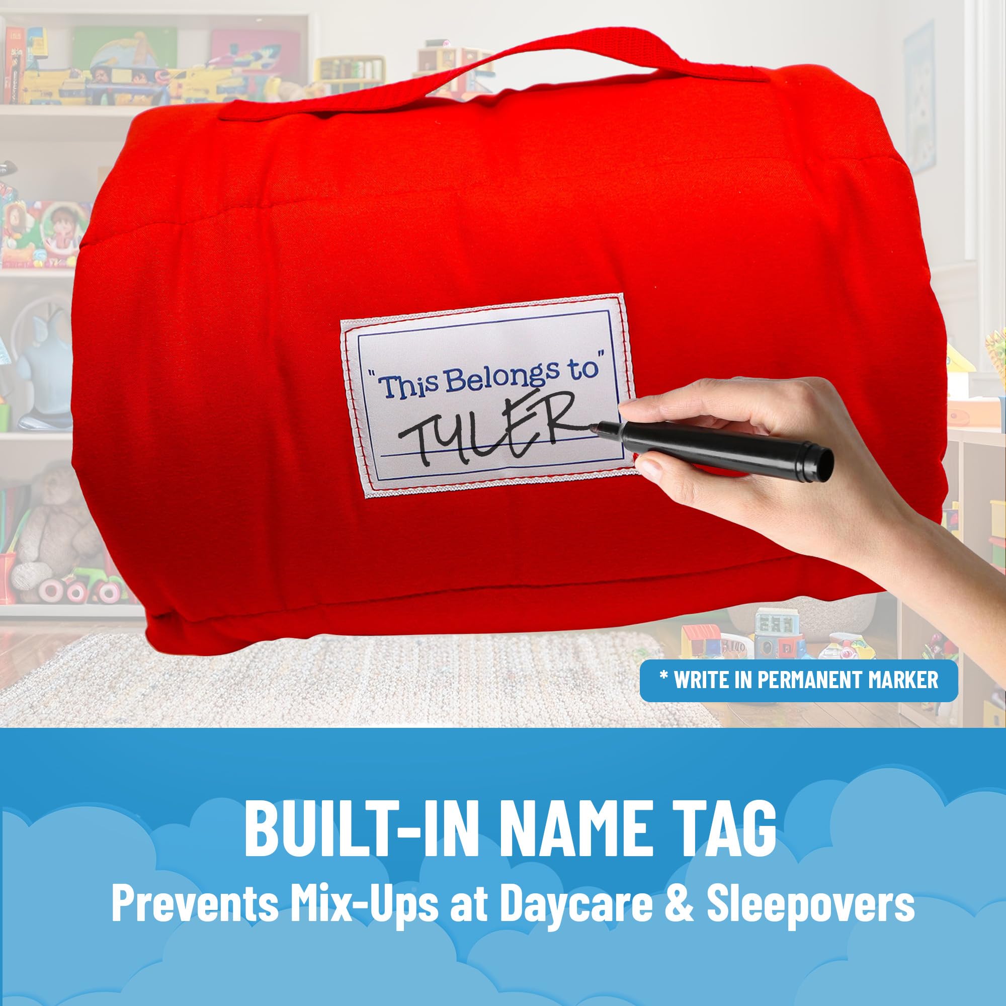 Jay Franco Kids Nap Mat with Embedded Pillow & Blanket – Soft 46