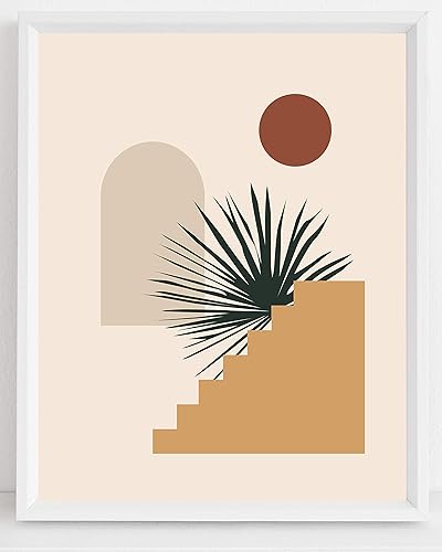 Amazon Com Abstract Southwest Desert Elements Wall Art Print 11x14 Unframed Print Abstract Minimalist Modern Wall Decor Neutral Shades Of Pink Rust Black And Terracotta Handmade