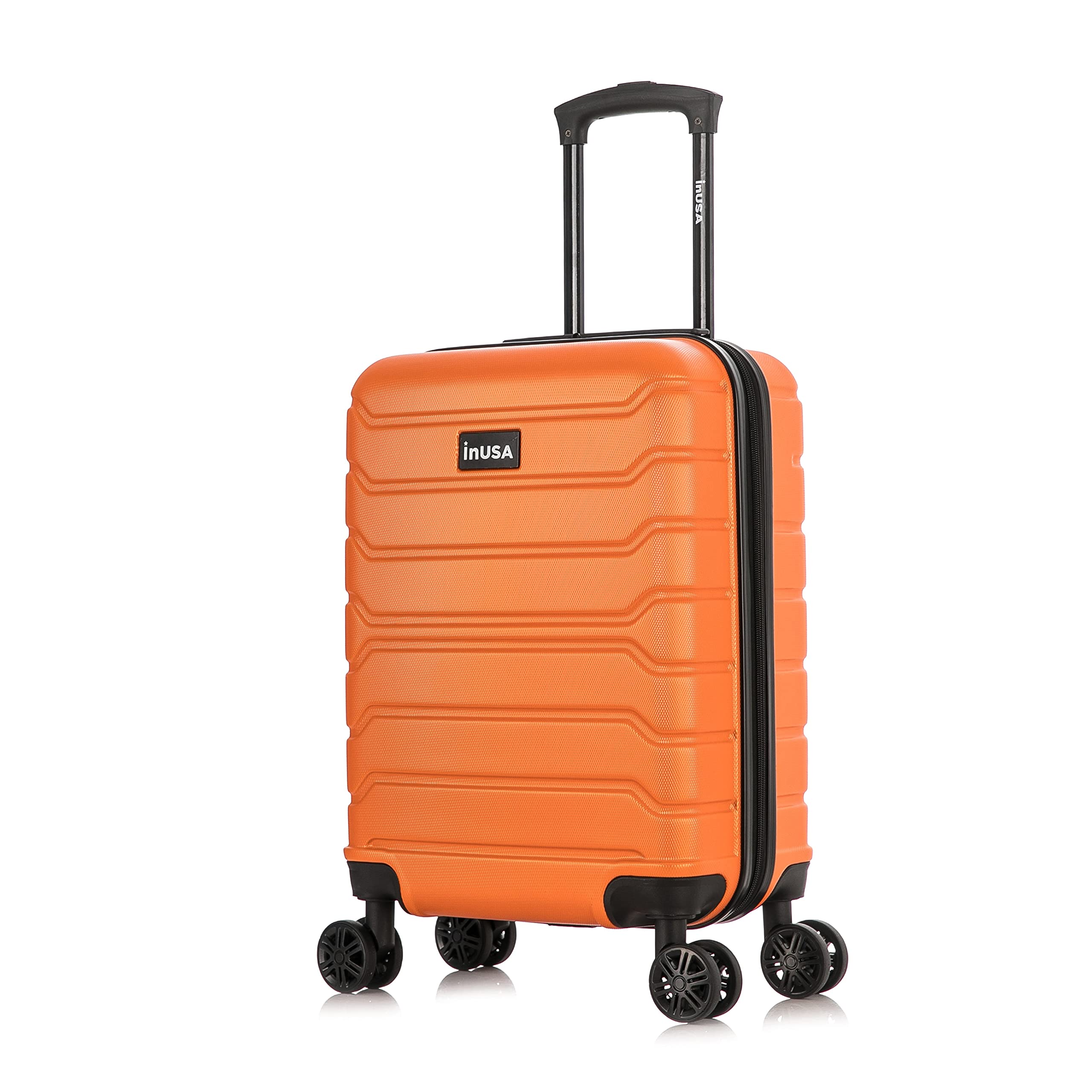 Photo 1 of **MISSING HANDLE BROKEN**InUSA TREND Luggage with Spinner Wheels | Durable Lightweight Hardshell Suitcase, Travel bag with Handle and Trolley, 20-Inch Carry On Small Luggage | Orange