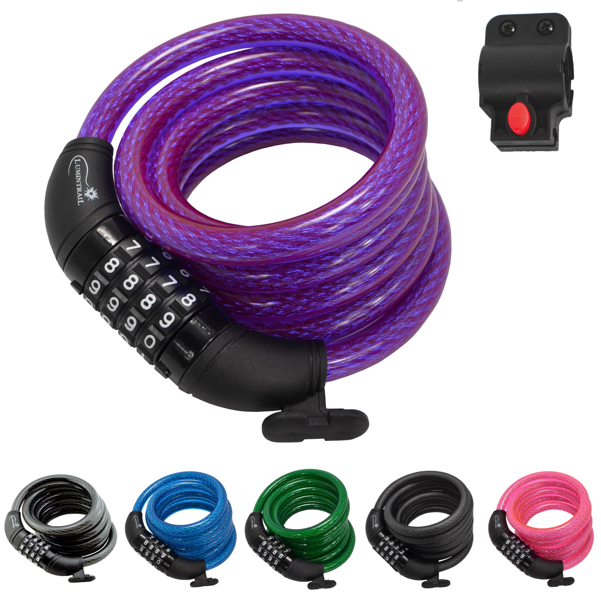 Combination Bike Lock Cable 6ft Bike Locks Heavy Duty Anti Theft With  Combinatio