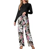 HiMONE Pajama Sets For Women 2 Piece Pajama Sets Soft Long Sleeve Sleepwear Christmas Lounge Sets
