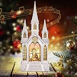 Church Snow Globe Lighted,Christmas Snow