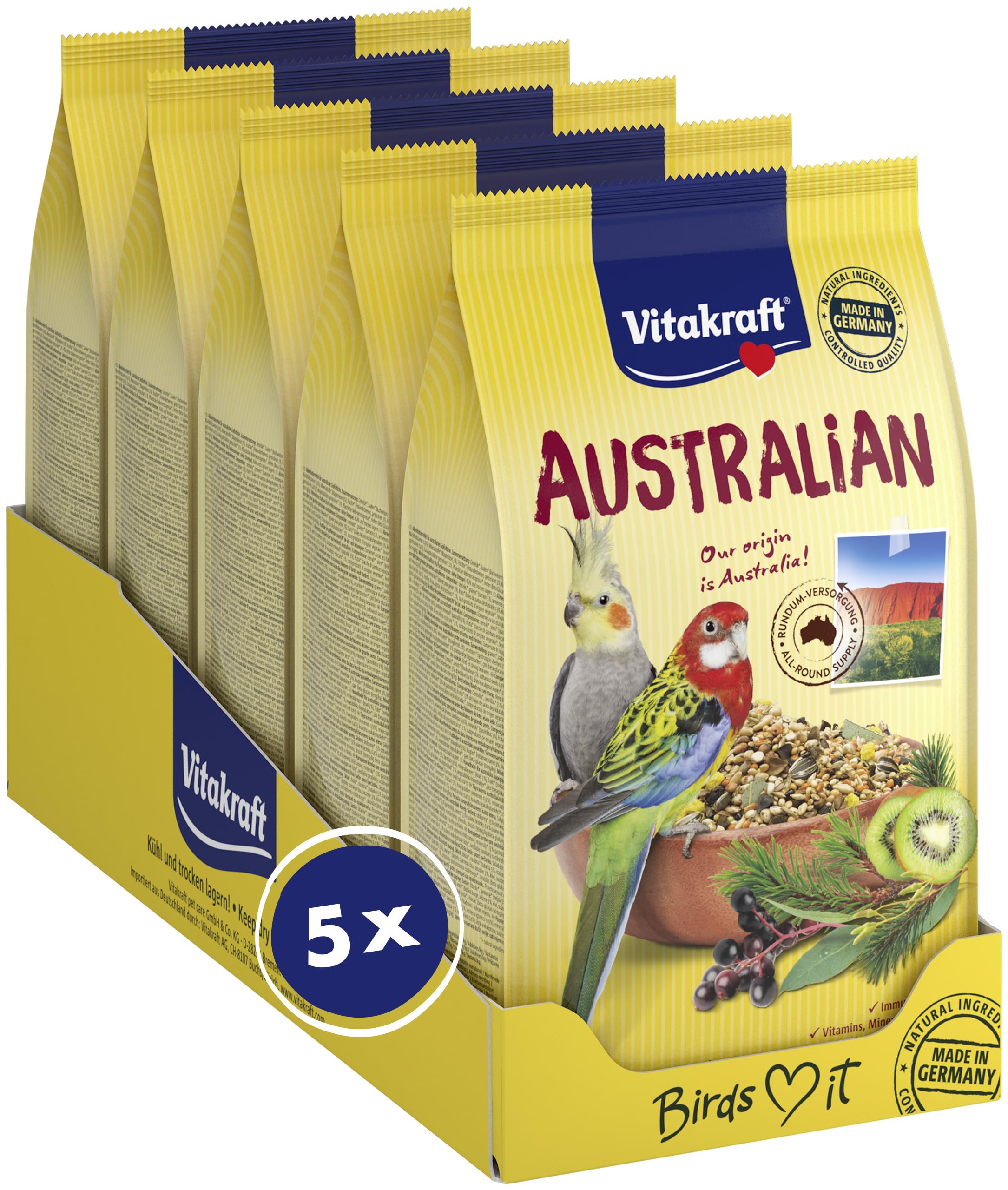 Vitakraft Australian Parrot Food 750 g (Pack of 5)