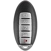 KeylessOption Key Fob Replacement for Nissan Altima, Versa, and Sentra - Keyless Entry Remote, 5-Button, OEM KR5TXN4 – Dealer OR Locksmith Required - 2019 2020 2021 2022 2023 (1-Pack)