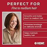 KENT PF10 Mini Hair Brush Pure Bristle Beechwood Travel Smoothing Brush Fine view 3
