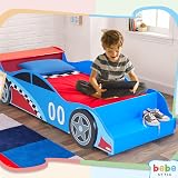 Kiddi Style Wooden Toddler Bed Frame, Racing Car Design, Easy Assembly view 6