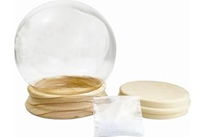 National Artcraft 6" Water Globe Kit with Unfinished Birch Wood Base and Snow Flakes (Pkg/1)