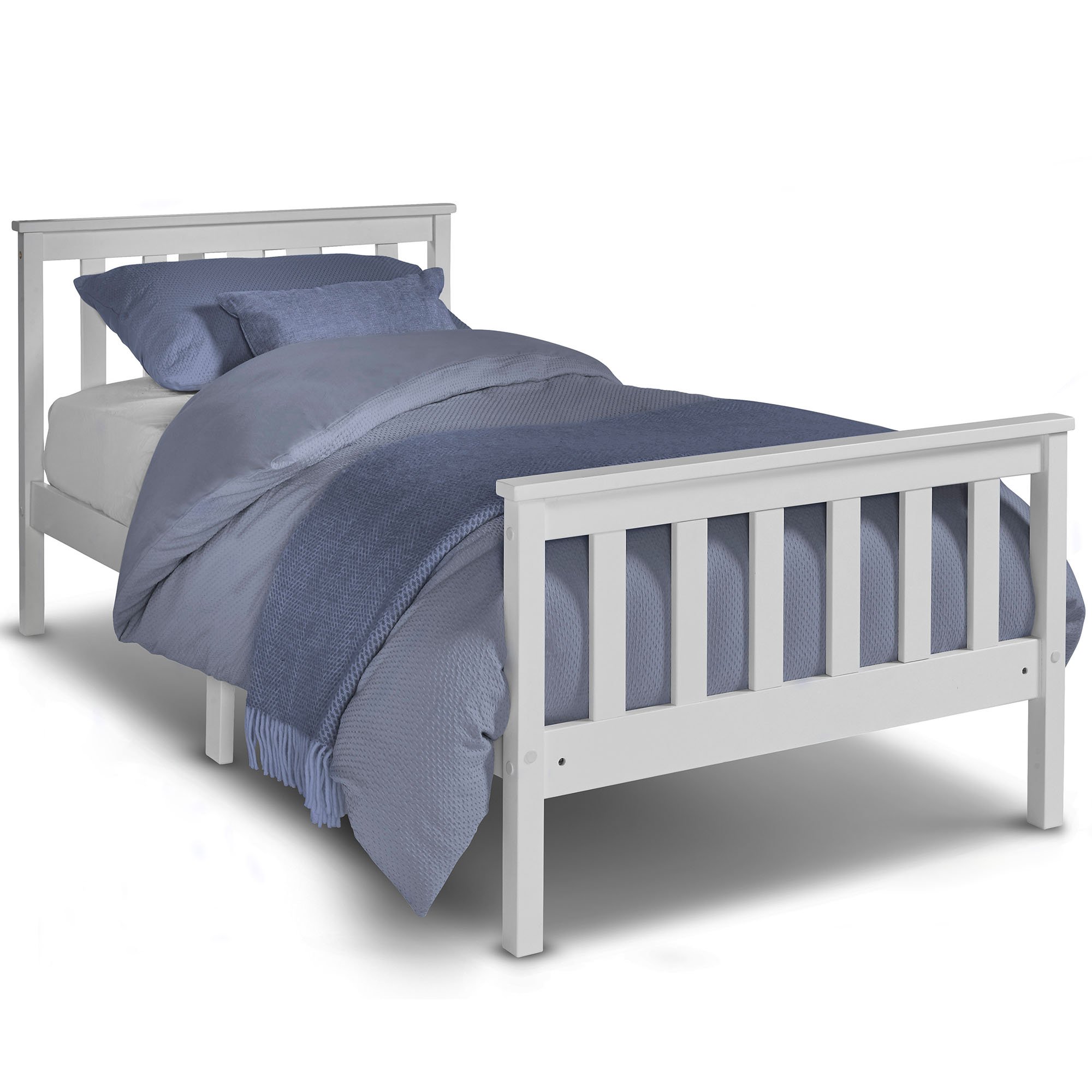 white pine single bed frame