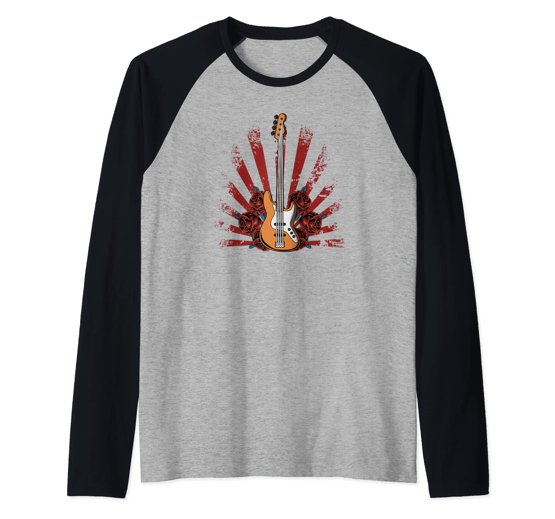 Bass Guitar - Bassist Bass Player Raglan Baseball Tee