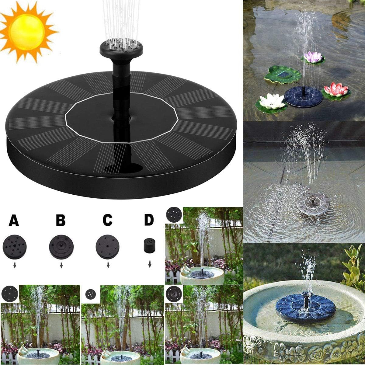 Solar Fountain Pump for Bird Bath Outdoor Water Fountain Pump Solar Fountain Pump for Bird Bath Outdoor Water Fountain Pump (Without Battery): Home Improvement