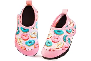 DRECAGE Toddler Water Shoes for Kids Girls Boys, Quick Drying Barefoot Auqa Beach Shoes for Swimming Pool Garden