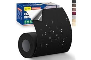SGOOYIR Self-Adhesive Canvas Repair Tape, 4" x 79" Waterproof Canvas Repair Patch, Fabric Patch Repairs Kit for Furniture, Tents, Sunbrellas, Boat Covers Awnings, Couches, Clothes, Bags Black