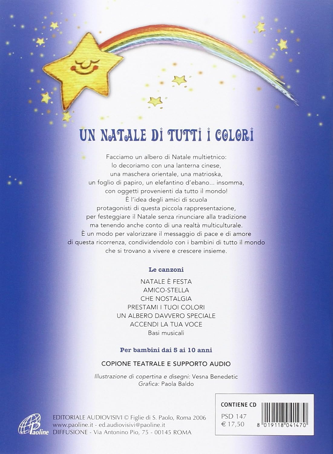 Amico Stella Canzone Di Natale.Natale Di Tutti I Colori Con Cd Au Aa Vv Amazon It Musica