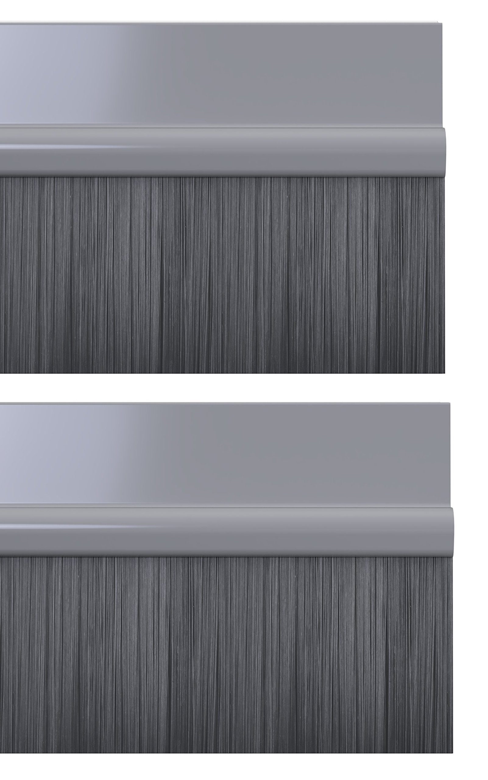 STORMGUARD 02AM0031000GR BDS Self Adhesive Bottom of The Door Brush Draught Seal, Grey, 1 m, Set of 2 Piece