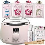 Waxing Kit Digital Wax Warmer Hair Removal with Hard Wax Beans. KoluaWax Machine - Multiple Wax Beads Formulas for ALL Hair T