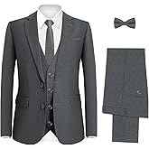 Happy Dolphin Boys Suit Set Modern Fit Kids Suits Adjustable Waist Boys Wedding Outfit for Boy Communion Suits for Boys